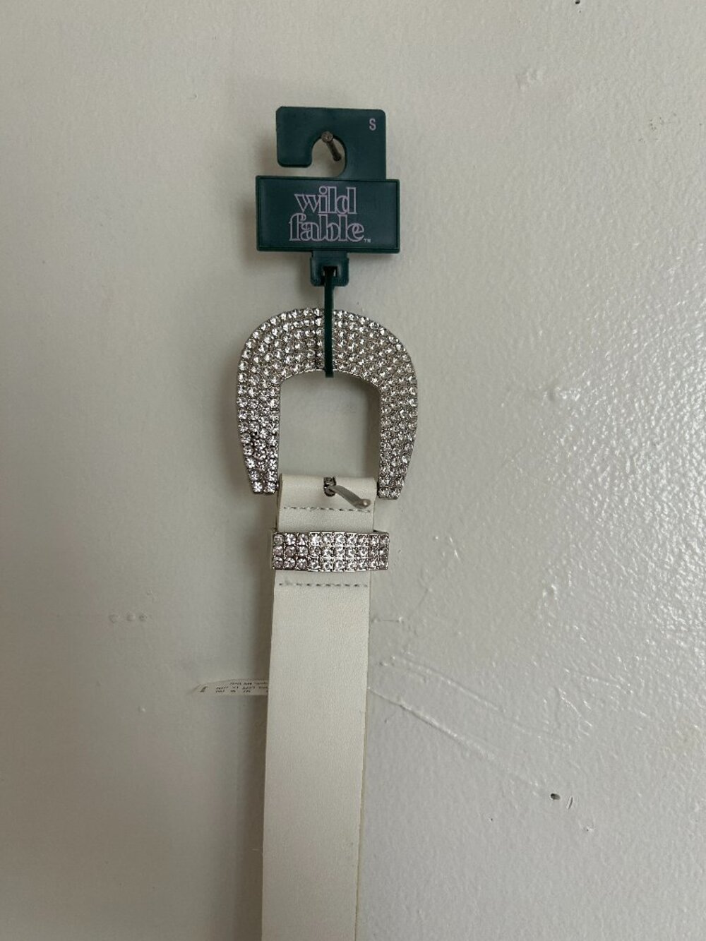 Wild Fable White/Rhinestone Belt